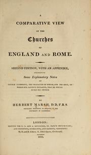 Cover of: A comparative view of the churches of England and Rome.
