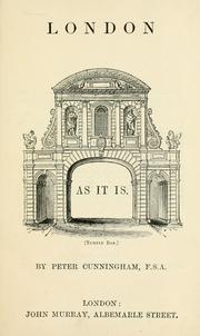 Cover of: London as it is