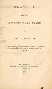 Cover of: Slavery and the domestic slave trade, in the United States.