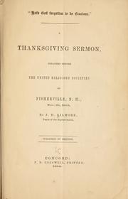 Cover of: "Hath God forgotten to be gracious.": A thanksgiving sermon, preached before the united religious societies of Fisherville, N.H., Nov. 26, 1863