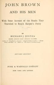 Cover of: John Brown and his men by Richard J. Hinton