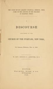 Cover of: The curse of God against political atheism: with some of the lessons of the tragedy at Harper's Ferry. by Cheever, George Barrell