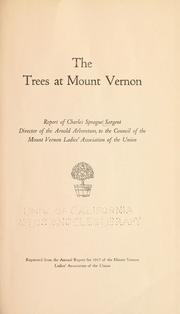 Cover of: The trees at Mount Vernon