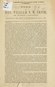 Cover of: Slavery restriction in conflict with judicial authority. by William Nathan Harrell Smith