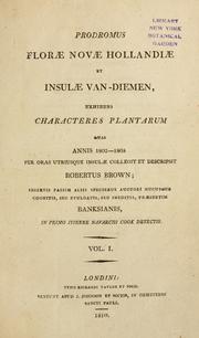 Cover of: Prodromus florae Novae Hollandiae et Insulae Van-Diemen: exhibens characteres plantarum
