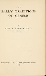 Cover of: The early traditions of Genesis