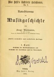 Cover of: Katechismus der musikgeschichte