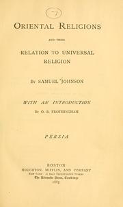Cover of: Oriental religions and their relation to universal religion