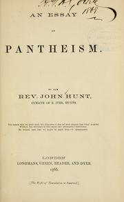 Cover of: An essay on pantheism