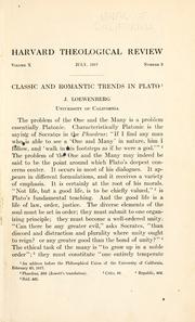 Cover of: Classic and romantic trends in Plato. by Loewenberg, J.