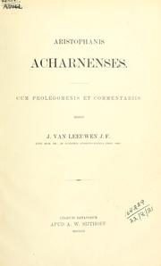 Cover of: Acharnenses. by Aristophanes