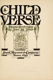 Cover of: Child verse