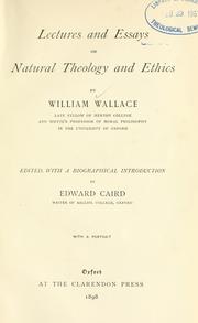 Cover of: Lectures and essays on natural theology and ethics