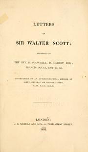 Cover of: The letters of Sir Walter Scott