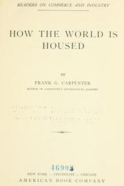 Cover of: How the world is housed