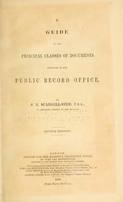 Cover of: guide to the principal classes of documents preserved in the Public record office