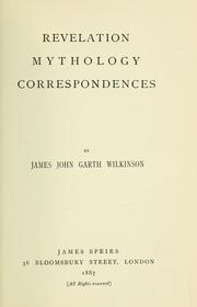 Cover of: Revelation, mythology, correspondences