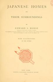 Cover of: Japanese homes and their surroundings by Edward Sylvester Morse