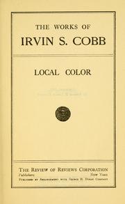 Cover of: Local color by Irvin S. Cobb