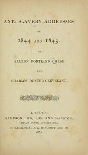 Cover of: Anti-slavery addresses of 1844 and 1845