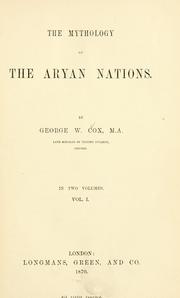 Cover of: The mythology of the Aryan nations.