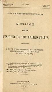 Cover of: A treaty of peace between the United States and Spain. by United States
