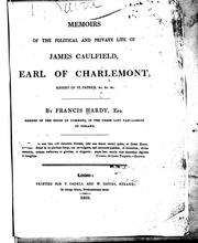 Cover of: Memoirs of the political and private life of James Caulfield, Earl of Charlemont ...