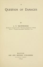 Cover of: A question of damages by John Townsend Trowbridge