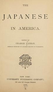 Cover of: The Japanese in America. by Lanman, Charles
