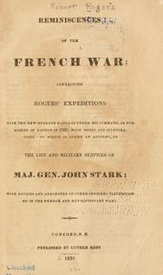 Cover of: Reminiscences of the French war by Robert Rogers