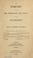 Cover of: An inquiry into the principles and policy of the government of the United States ...
