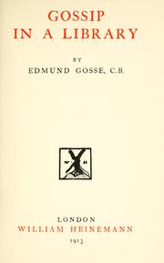 Cover of: Gossip in a library