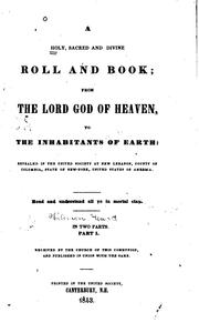 Cover of: A holy, sacred, and divine roll and book by Philemon Stewart