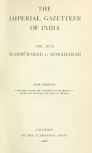 Cover of: Imperial gazetteer of India ... by published under the authoriy of His Majesty's secretary of state for India in council.