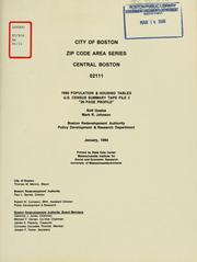 Cover of: City of Boston zip code area series, central Boston, 02111, 1990 population and housing tables, U.S. census summary tape file 3. by Boston Redevelopment Authority