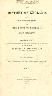 Cover of: The history of England: from the earliest times to the death of George II.