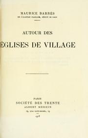 Cover of: Autour des églises de village