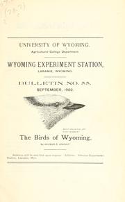 Cover of: birds of Wyoming