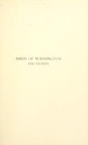 Cover of: Birds of Washington and vicinity: including adjacent parts of Maryland and Virginia