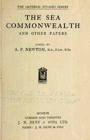 Cover of: The sea commonwealth: and other papers