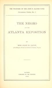 Cover of: The negro and the Atlanta exposition