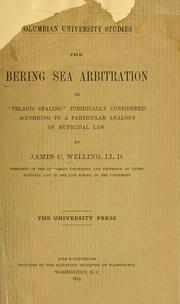 Cover of: The Bering Sea arbitration