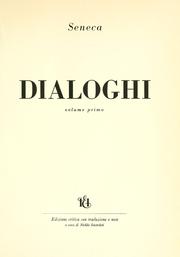 Cover of: Dialoghi.: Edizione critica con traduzione e note a cura di Nedda Sacerdoti.
