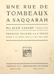 Cover of: Une rue de tombeaux à Saqqarah