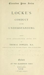 Cover of: Locke's Conduct of the understanding by John Locke