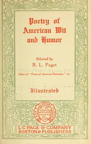 Cover of: The poetry of American wit and humor