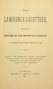 Cover of: The Lawrence gazetteer by Charles G. Merrill