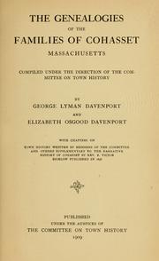 Cover of: The genealogies of the families of Cohasset, Massachusetts
