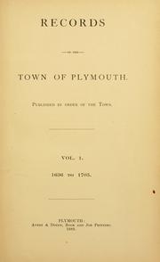 Cover of: Records of the town of Plymouth by Plymouth (Mass.)