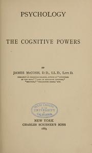 Cover of: Psychology: the cognitive powers